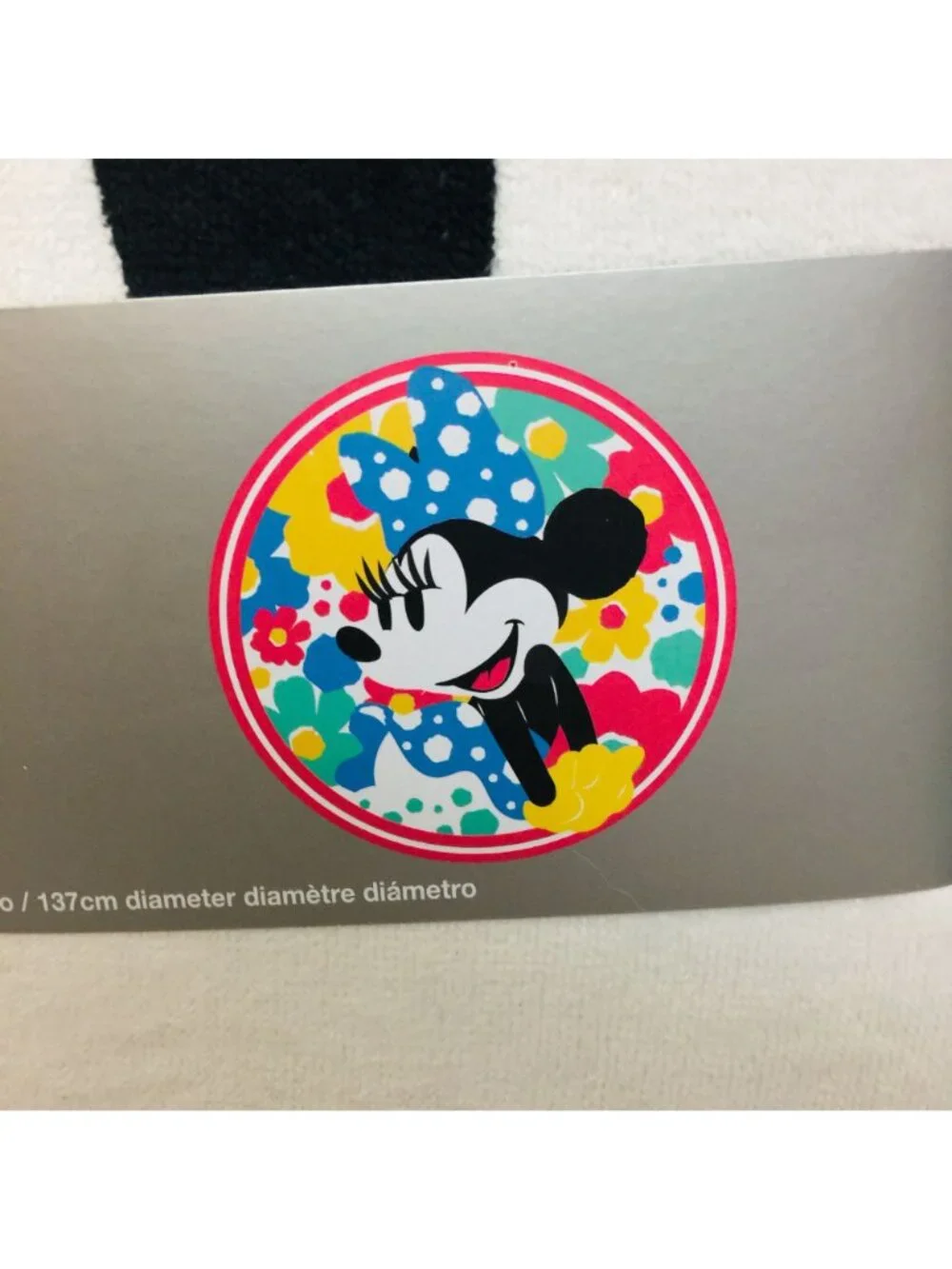 Disney Parks Minnie Mouse Floral Round Beach Towel 54.25